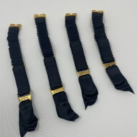 Agent Provocateur Black Ribbed Suspender Clips - Picture 5 of 5